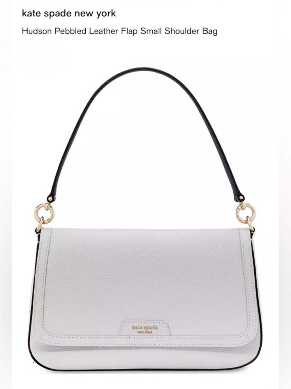 Kate Spade Pebbled Leather Flap Shoulder Bag with Crossbody Strap